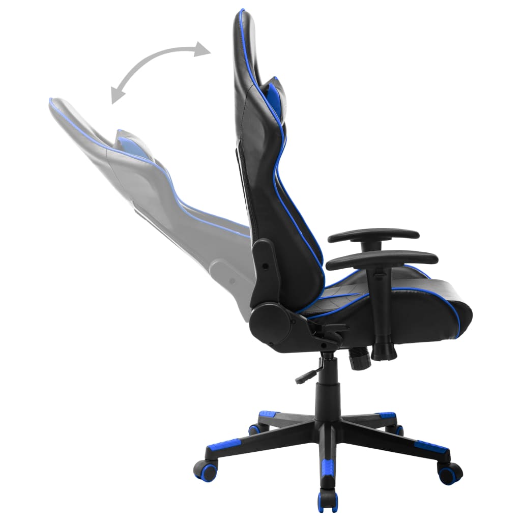 Gamestoel kunstleer zwart en blauw is nu te koop bij PeponiXL, paradijselijk wonen!
