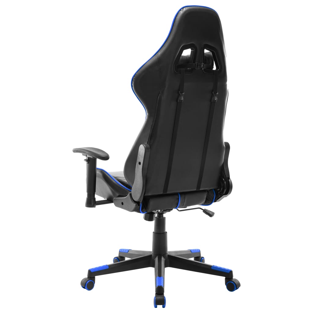 Gamestoel kunstleer zwart en blauw is nu te koop bij PeponiXL, paradijselijk wonen!