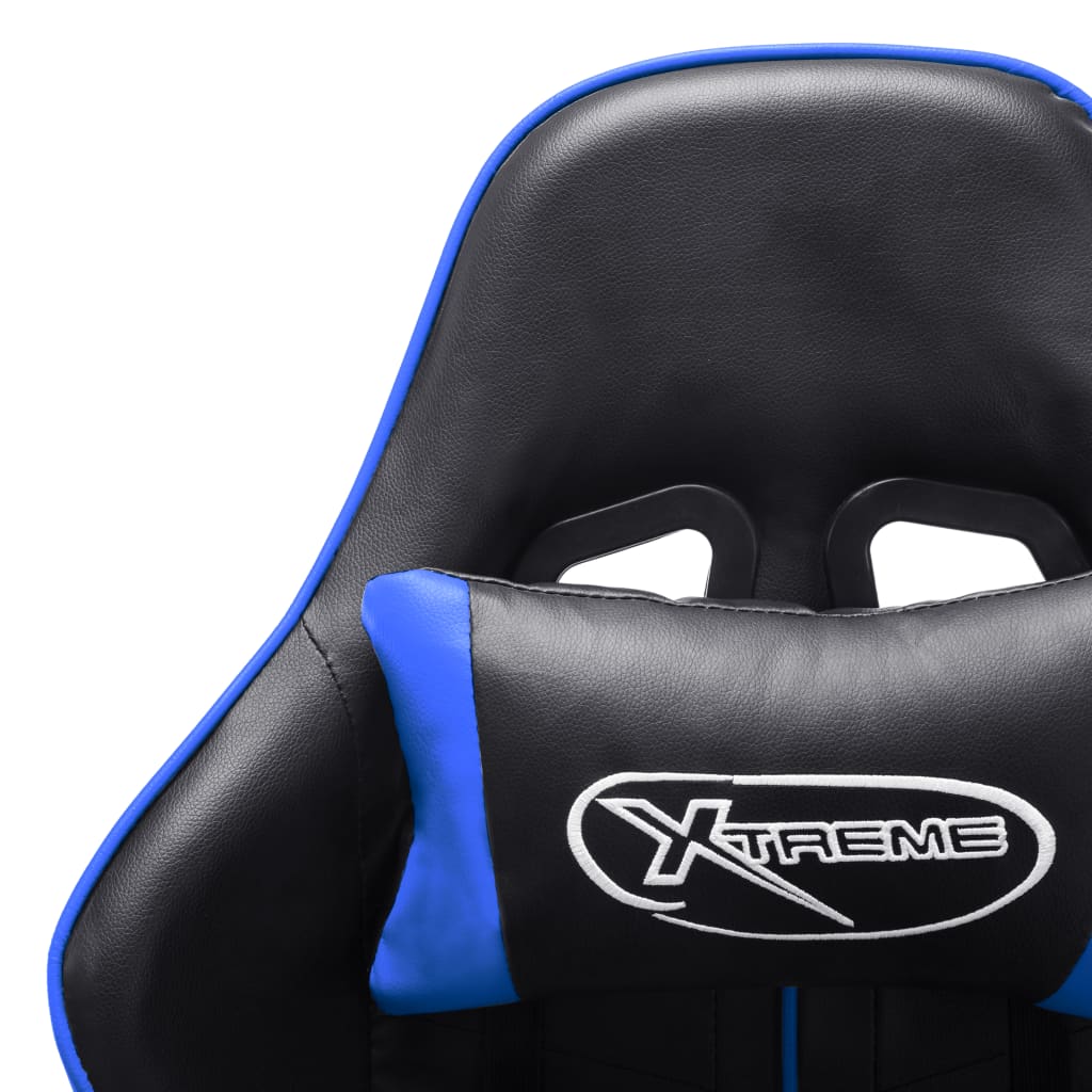 Gamestoel kunstleer zwart en blauw is nu te koop bij PeponiXL, paradijselijk wonen!