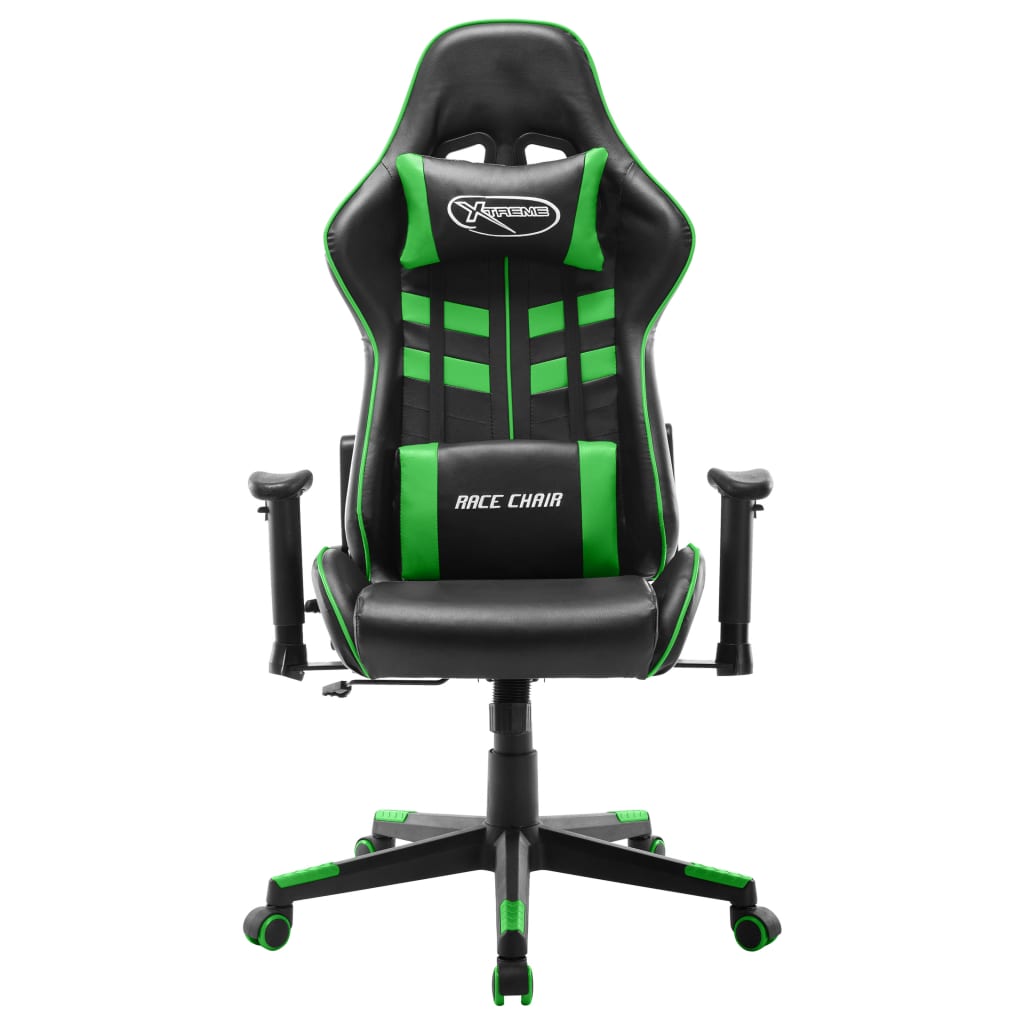Gamestoel kunstleer zwart en groen is nu te koop bij PeponiXL, paradijselijk wonen!