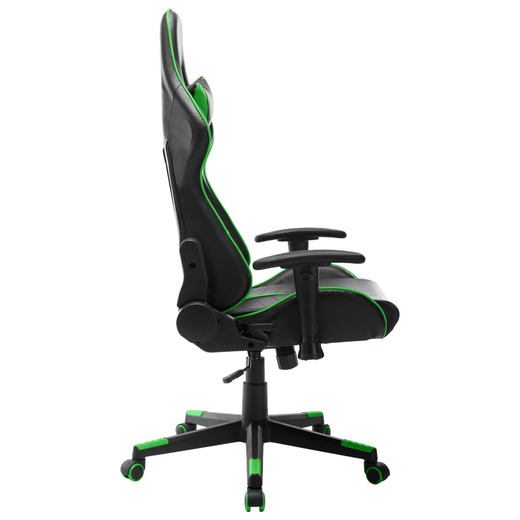 Gamestoel kunstleer zwart en groen is nu te koop bij PeponiXL, paradijselijk wonen!