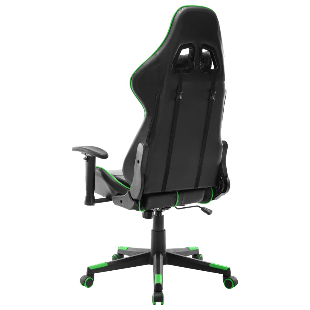 Gamestoel kunstleer zwart en groen is nu te koop bij PeponiXL, paradijselijk wonen!