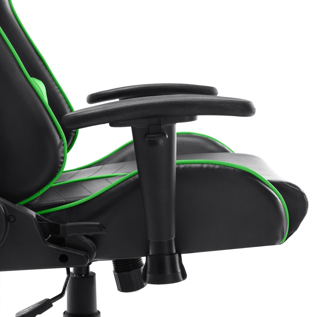 Gamestoel kunstleer zwart en groen is nu te koop bij PeponiXL, paradijselijk wonen!