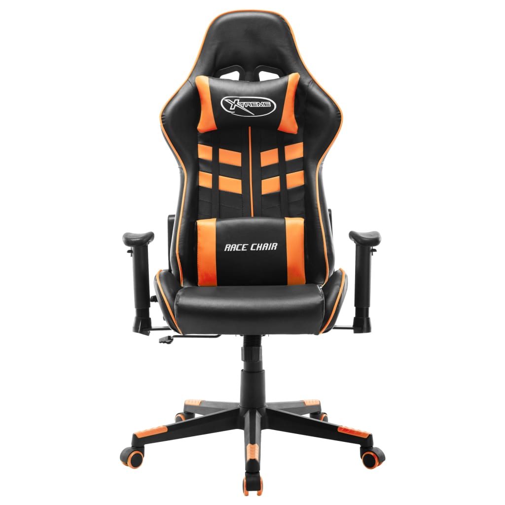 Gamestoel kunstleer zwart en oranje is nu te koop bij PeponiXL, paradijselijk wonen!