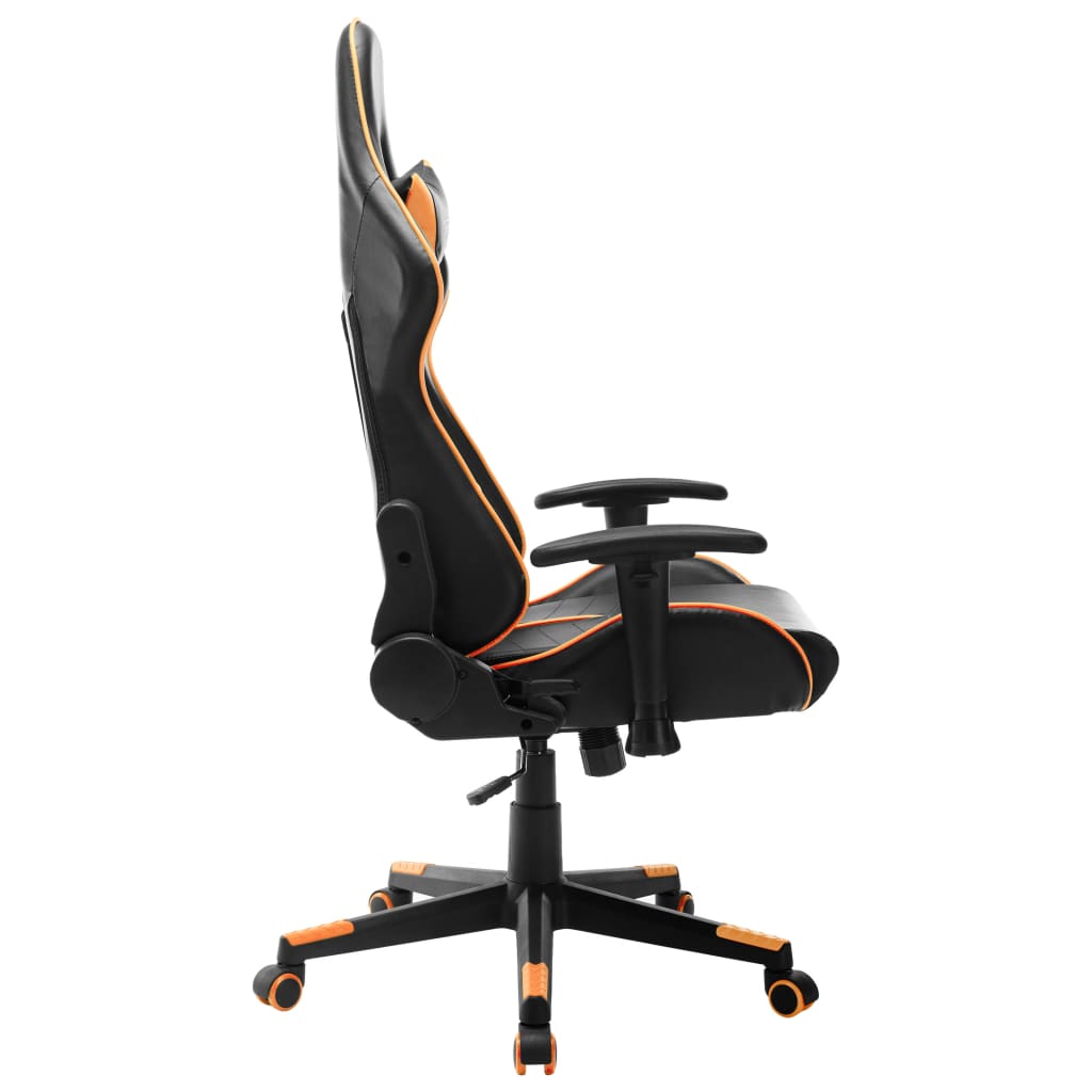 Gamestoel kunstleer zwart en oranje is nu te koop bij PeponiXL, paradijselijk wonen!