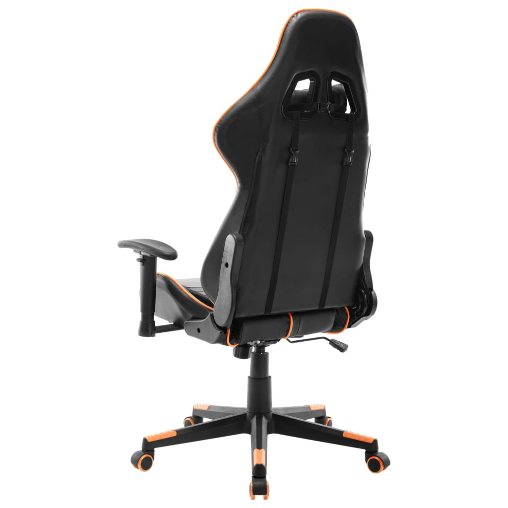 Gamestoel kunstleer zwart en oranje is nu te koop bij PeponiXL, paradijselijk wonen!