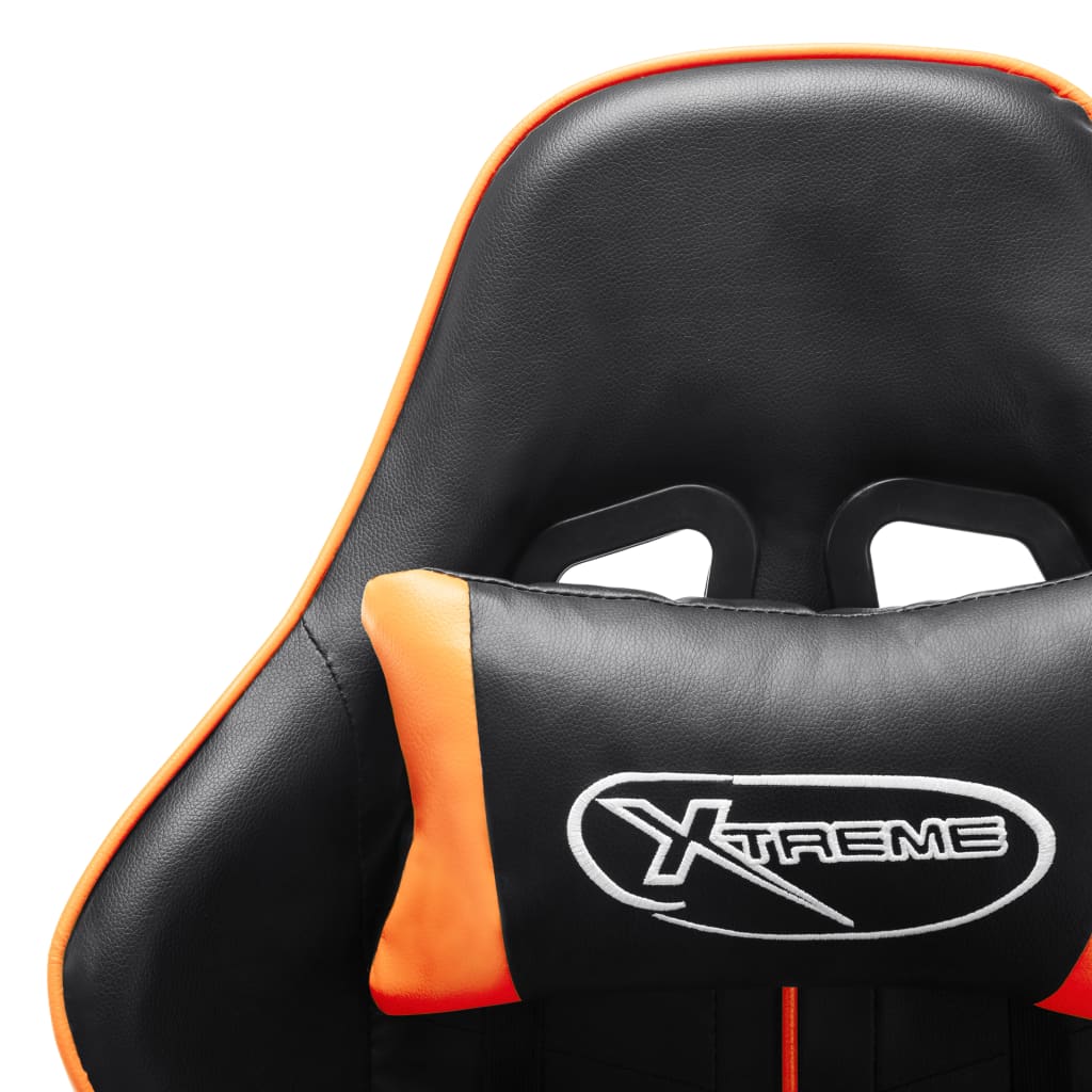 Gamestoel kunstleer zwart en oranje is nu te koop bij PeponiXL, paradijselijk wonen!