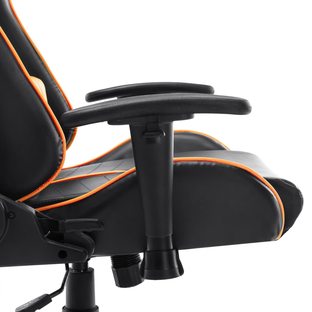 Gamestoel kunstleer zwart en oranje is nu te koop bij PeponiXL, paradijselijk wonen!