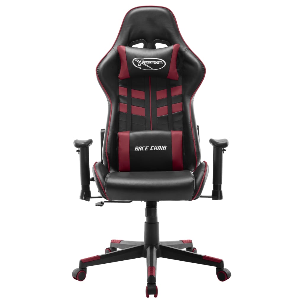 Gamestoel kunstleer zwart en wijnrood is nu te koop bij PeponiXL, paradijselijk wonen!