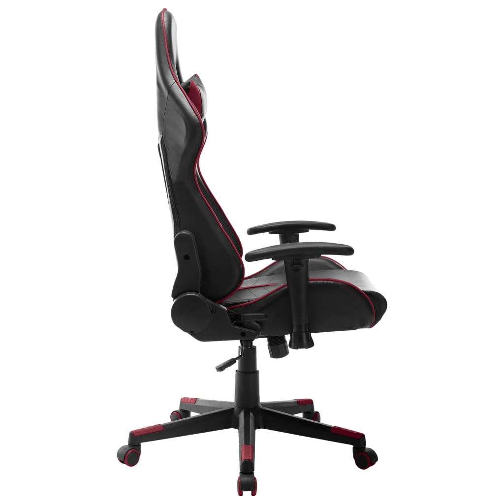 Gamestoel kunstleer zwart en wijnrood is nu te koop bij PeponiXL, paradijselijk wonen!