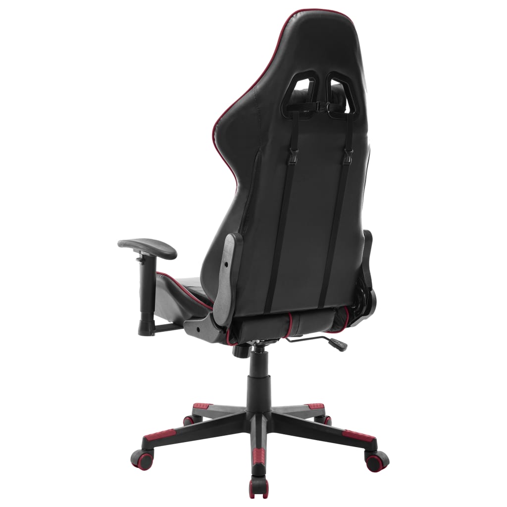 Gamestoel kunstleer zwart en wijnrood is nu te koop bij PeponiXL, paradijselijk wonen!