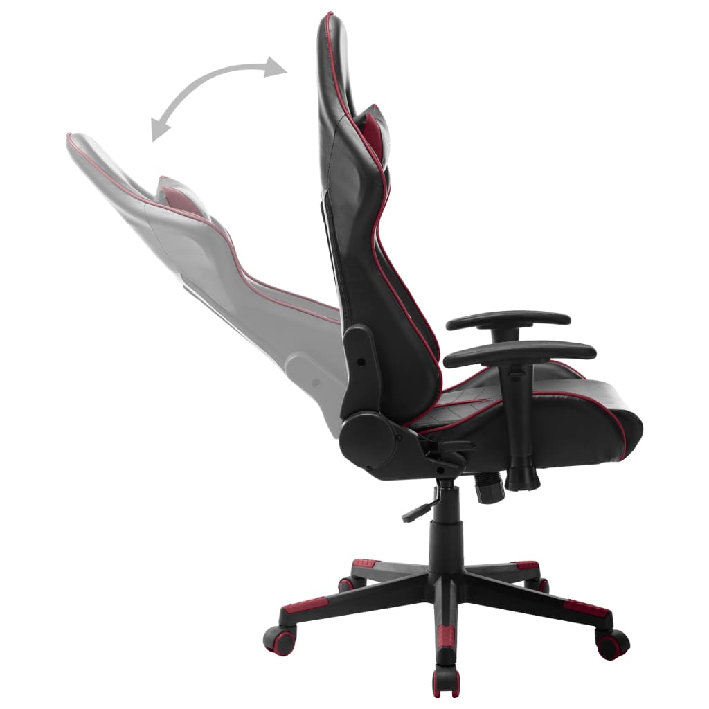 Gamestoel kunstleer zwart en wijnrood is nu te koop bij PeponiXL, paradijselijk wonen!