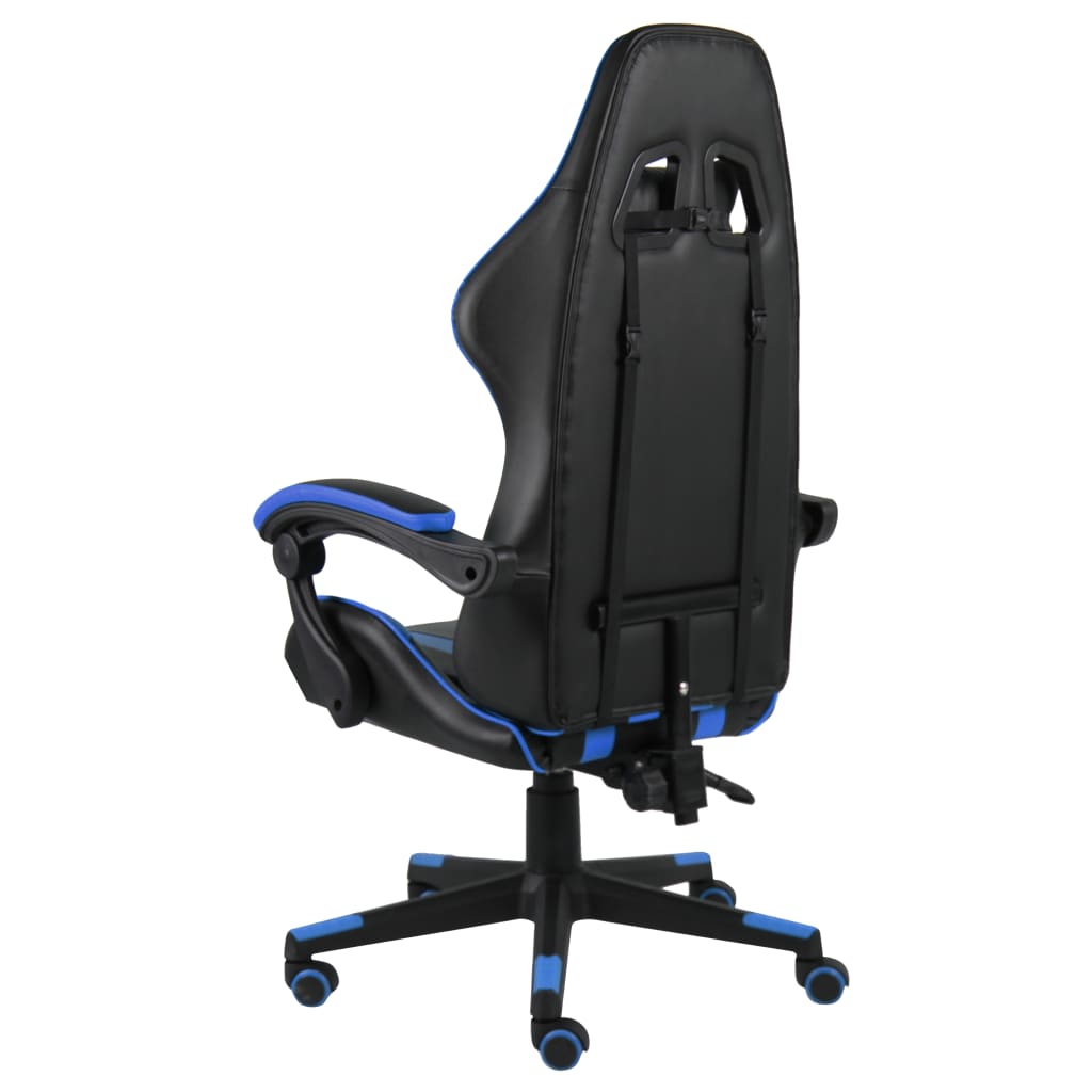 Racestoel kunstleer zwart en blauw is nu te koop bij PeponiXL, paradijselijk wonen!