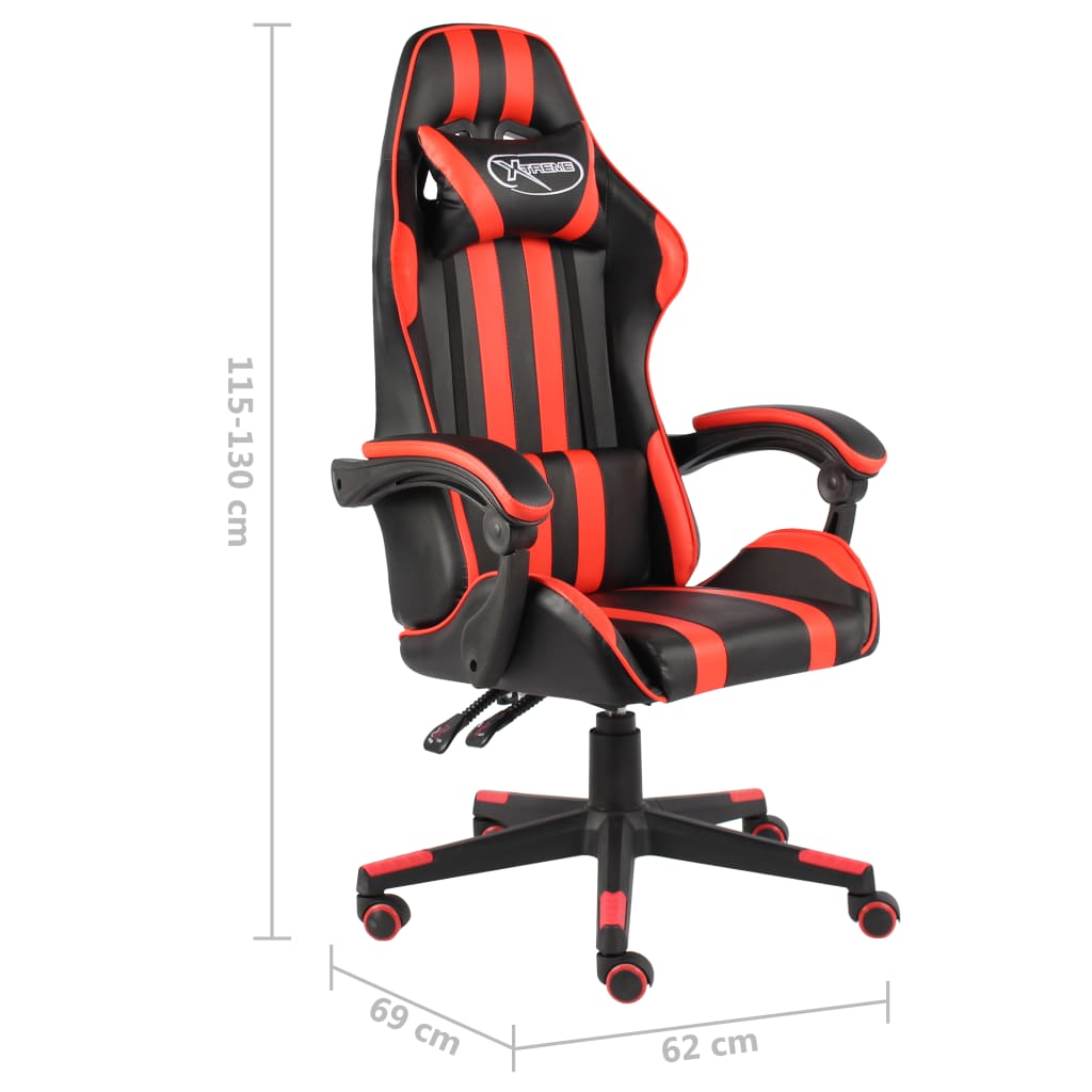 Racestoel kunstleer zwart en rood is nu te koop bij PeponiXL, paradijselijk wonen!