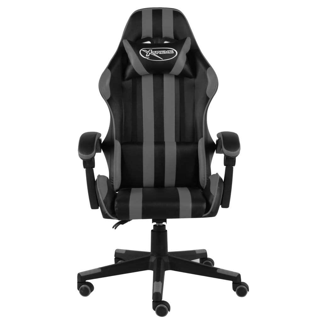 Racestoel kunstleer zwart en grijs is nu te koop bij PeponiXL, paradijselijk wonen!