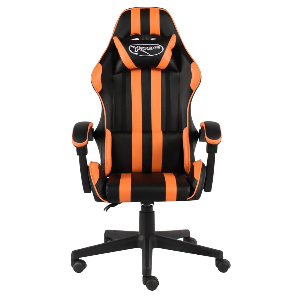 Racestoel kunstleer zwart en oranje is nu te koop bij PeponiXL, paradijselijk wonen!