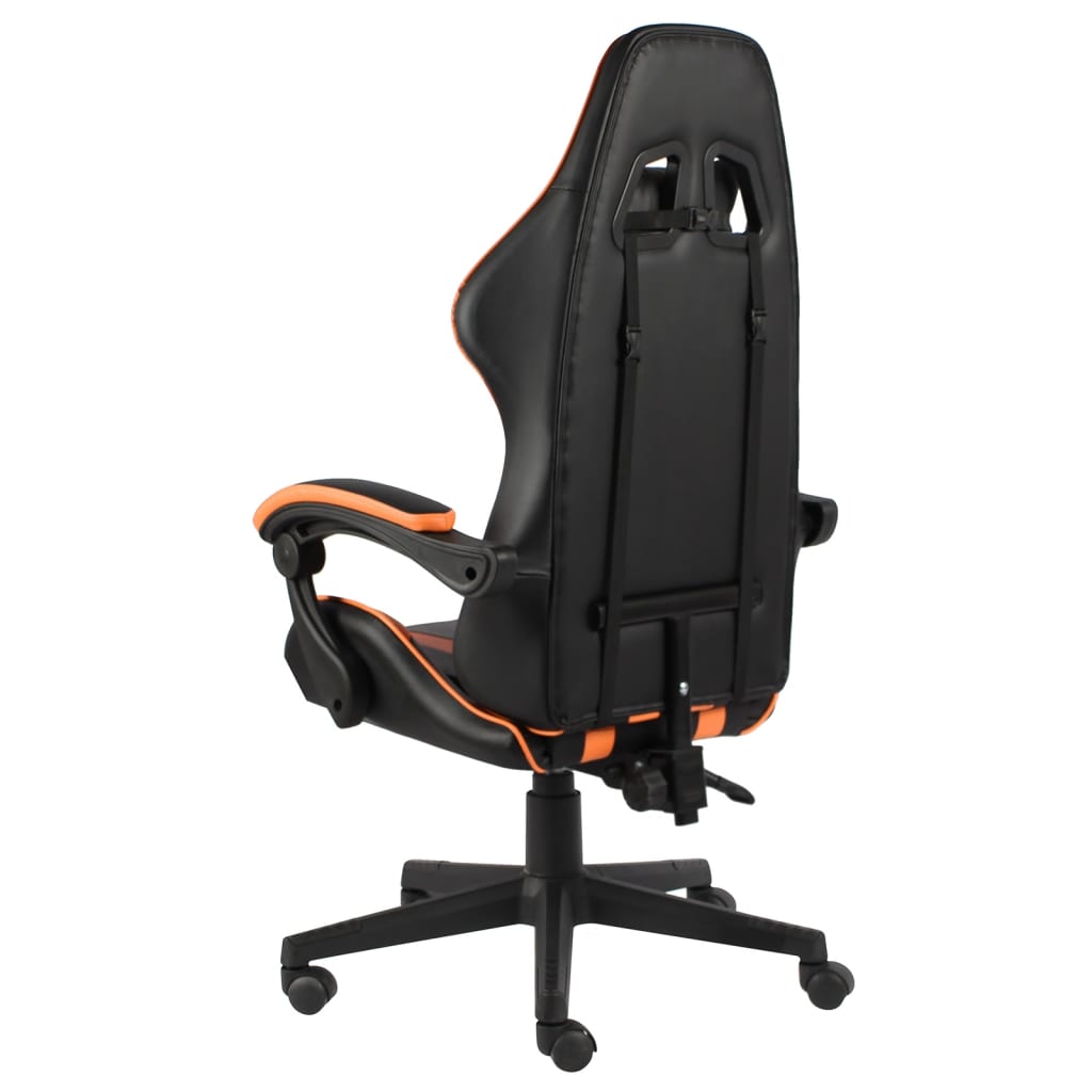 Racestoel kunstleer zwart en oranje is nu te koop bij PeponiXL, paradijselijk wonen!