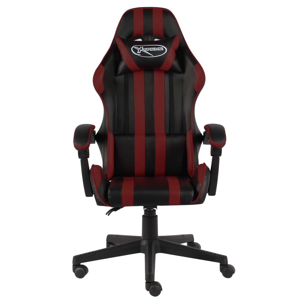 Racestoel kunstleer zwart en wijnrood is nu te koop bij PeponiXL, paradijselijk wonen!