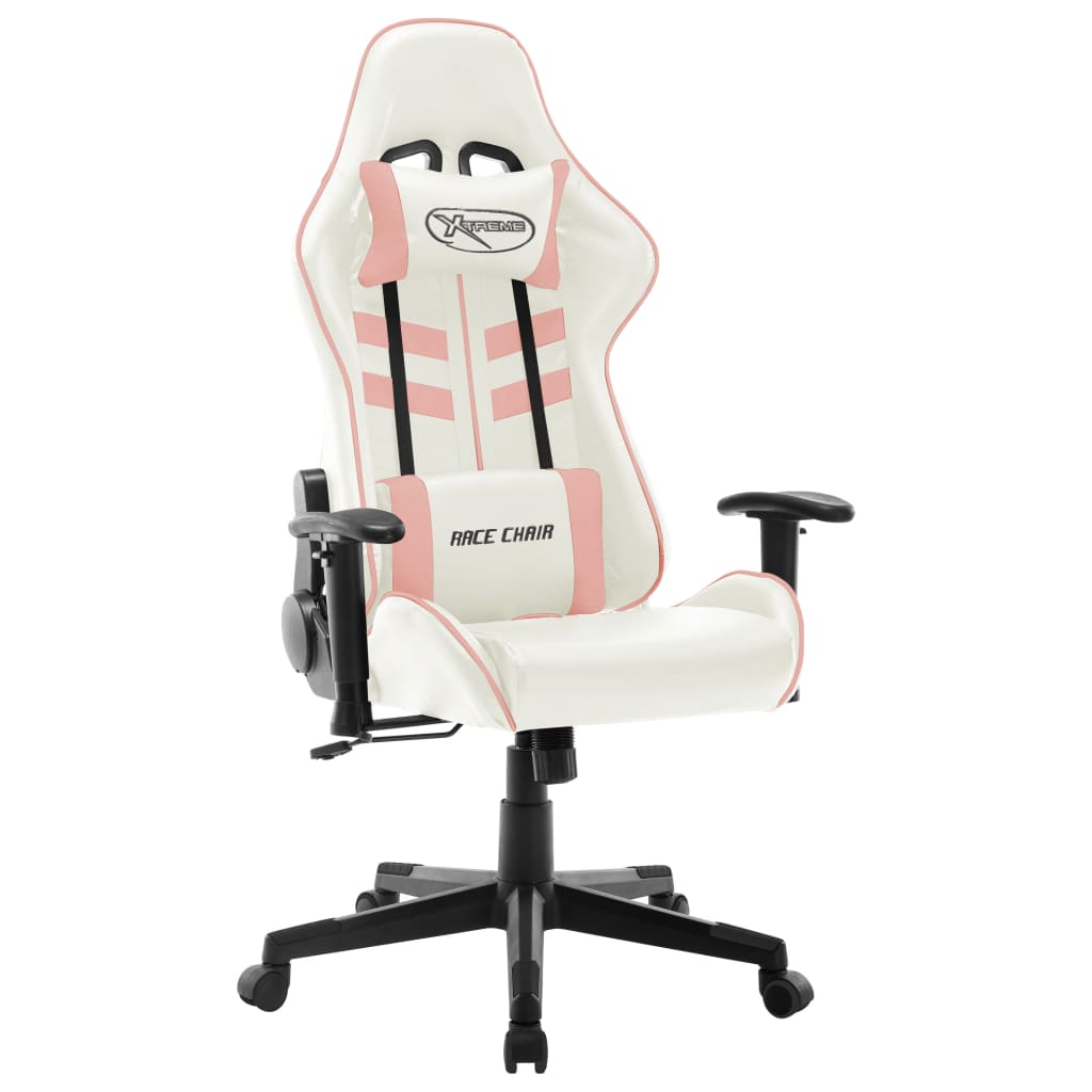 Gamestoel kunstleer wit en roze is nu te koop bij PeponiXL, paradijselijk wonen!
