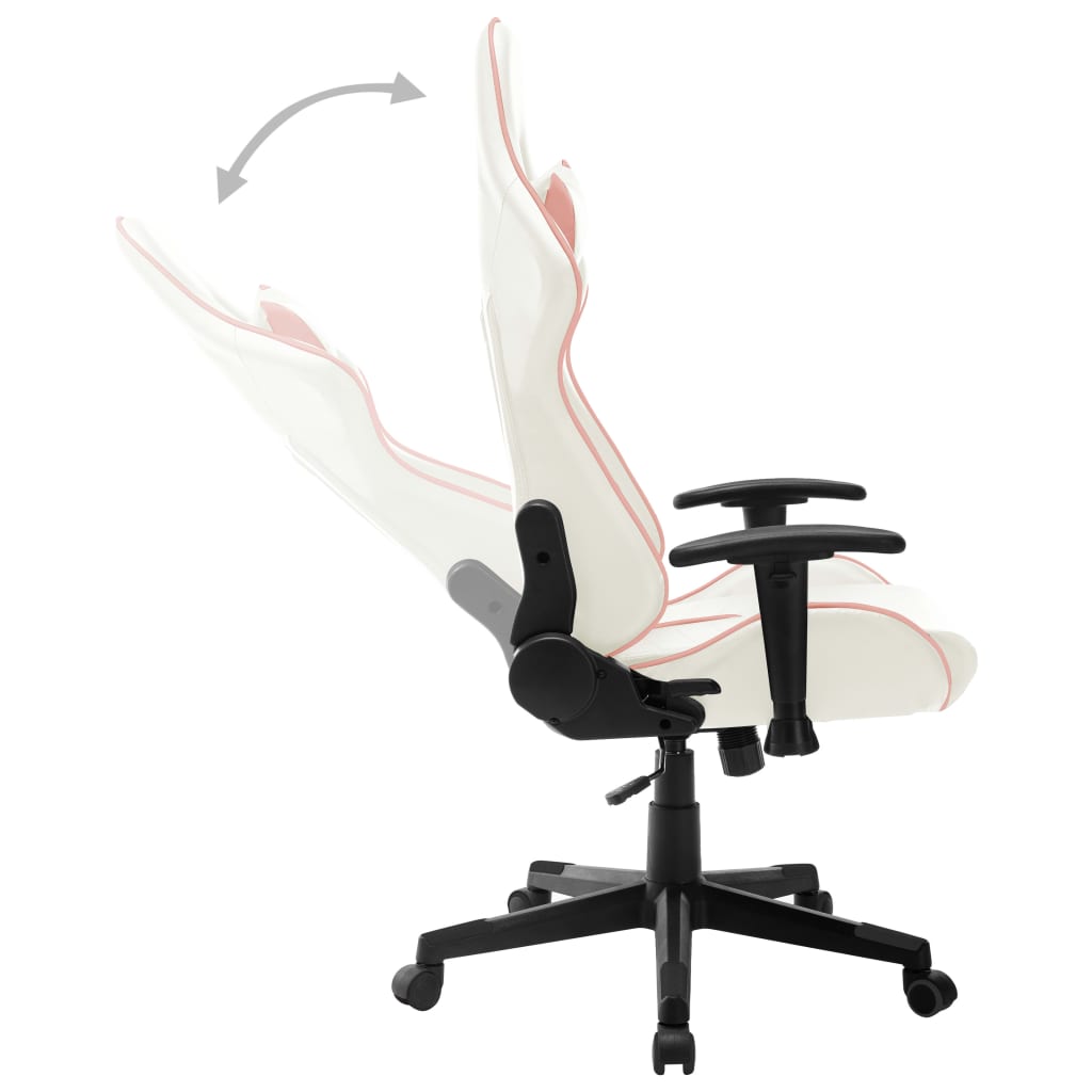 Gamestoel kunstleer wit en roze is nu te koop bij PeponiXL, paradijselijk wonen!