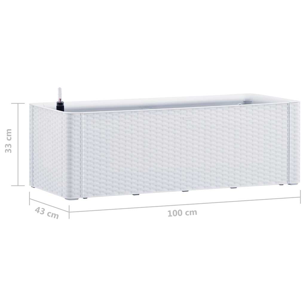 Plantenbak hoog met zelfbewateringssysteem 100x43x33 cm wit is nu te koop bij PeponiXL, paradijselijk wonen!