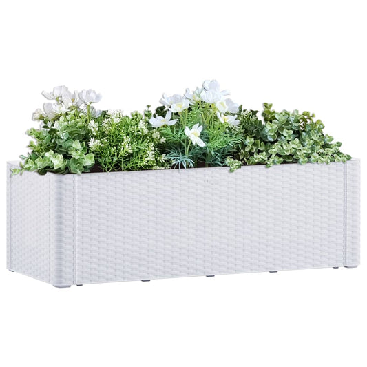 Plantenbak hoog met zelfbewateringssysteem 100x43x33 cm wit is nu te koop bij PeponiXL, paradijselijk wonen!