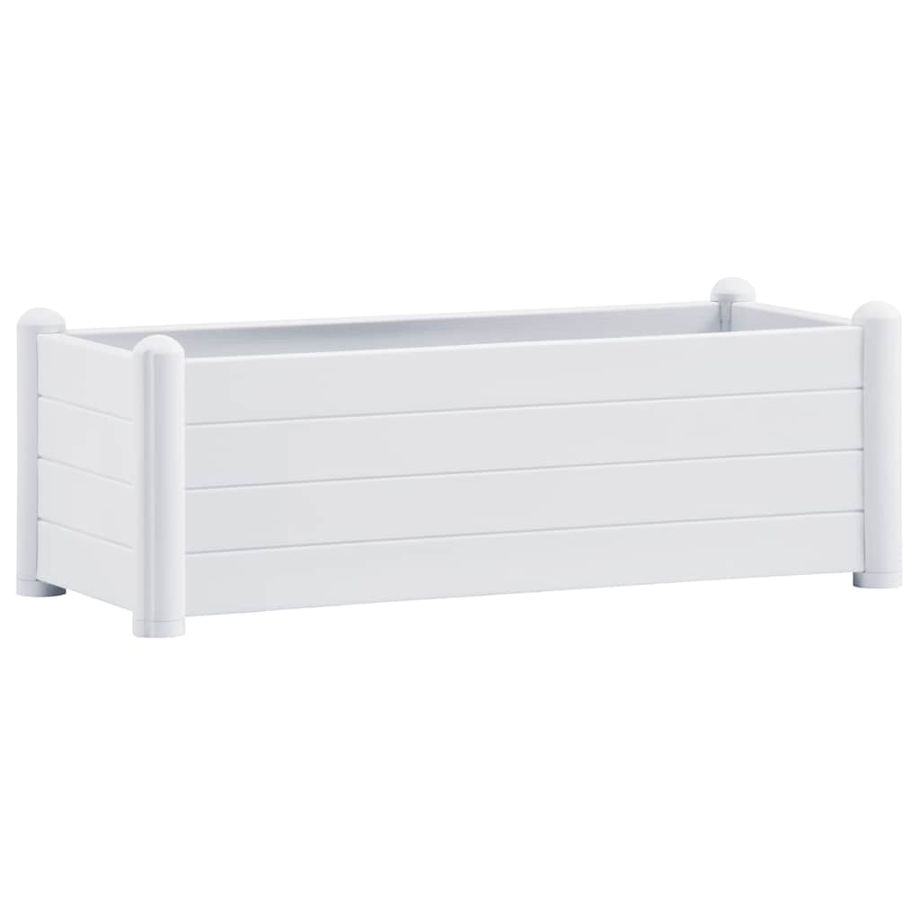 Plantenbak verhoogd 100x43x35 cm PP wit is nu te koop bij PeponiXL, paradijselijk wonen!