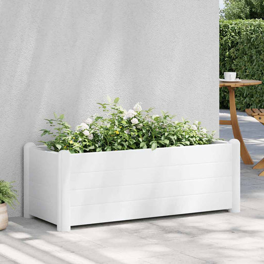 Plantenbak verhoogd 100x43x35 cm PP wit is nu te koop bij PeponiXL, paradijselijk wonen!