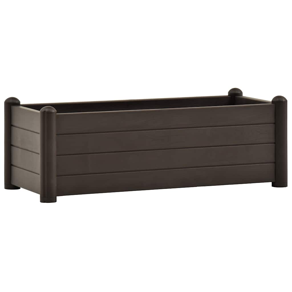 Plantenbak verhoogd 100x43x35 cm PP mokka is nu te koop bij PeponiXL, paradijselijk wonen!
