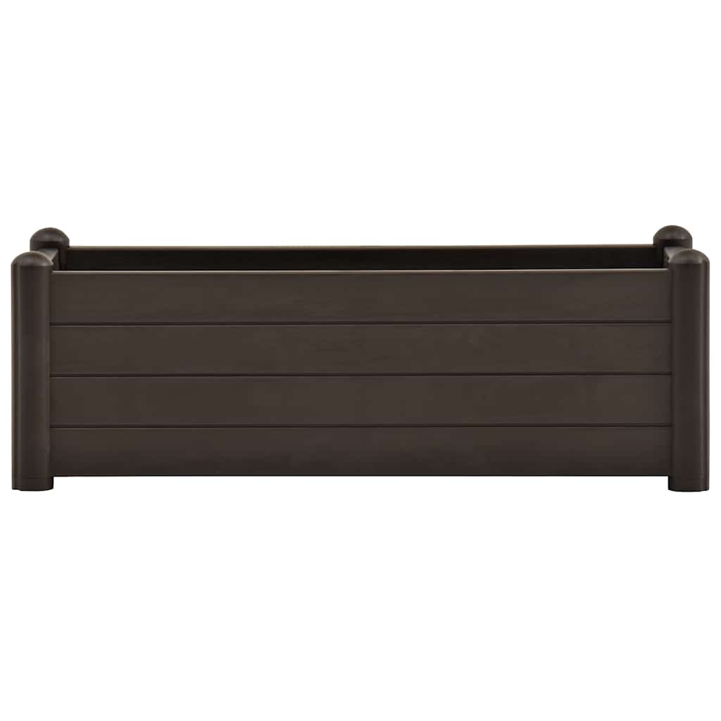 Plantenbak verhoogd 100x43x35 cm PP mokka is nu te koop bij PeponiXL, paradijselijk wonen!