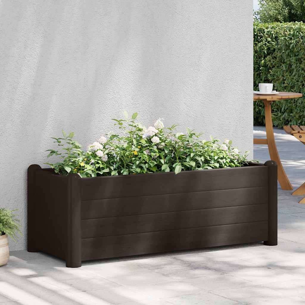 Plantenbak verhoogd 100x43x35 cm PP mokka is nu te koop bij PeponiXL, paradijselijk wonen!