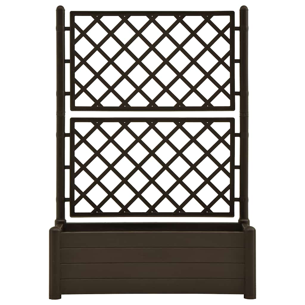 Plantenbak met latwerk 100x43x142 cm PP mokka is nu te koop bij PeponiXL, paradijselijk wonen!