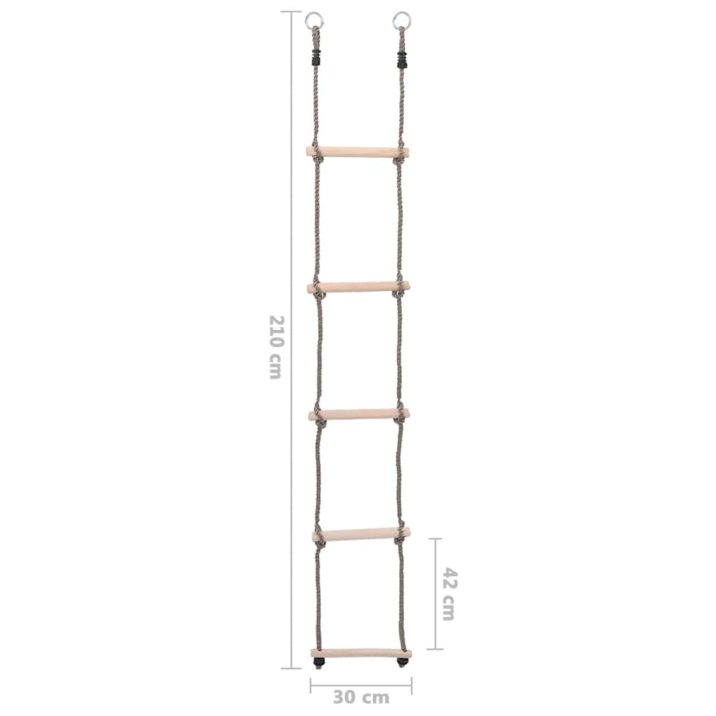 Ladder met 5 sporten 210 cm massief grenenhout is nu te koop bij PeponiXL, paradijselijk wonen!