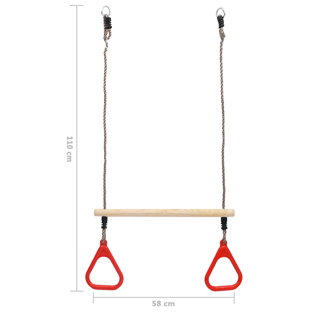 Trapezestang met ringen is nu te koop bij PeponiXL, paradijselijk wonen!