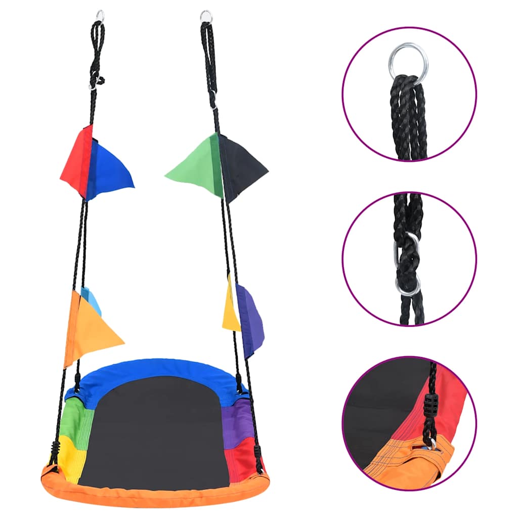 Nestschommel met vlaggetjes 165x70 cm is nu te koop bij PeponiXL, paradijselijk wonen!