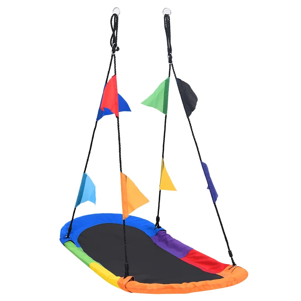 Nestschommel met vlaggetjes 165x70 cm is nu te koop bij PeponiXL, paradijselijk wonen!