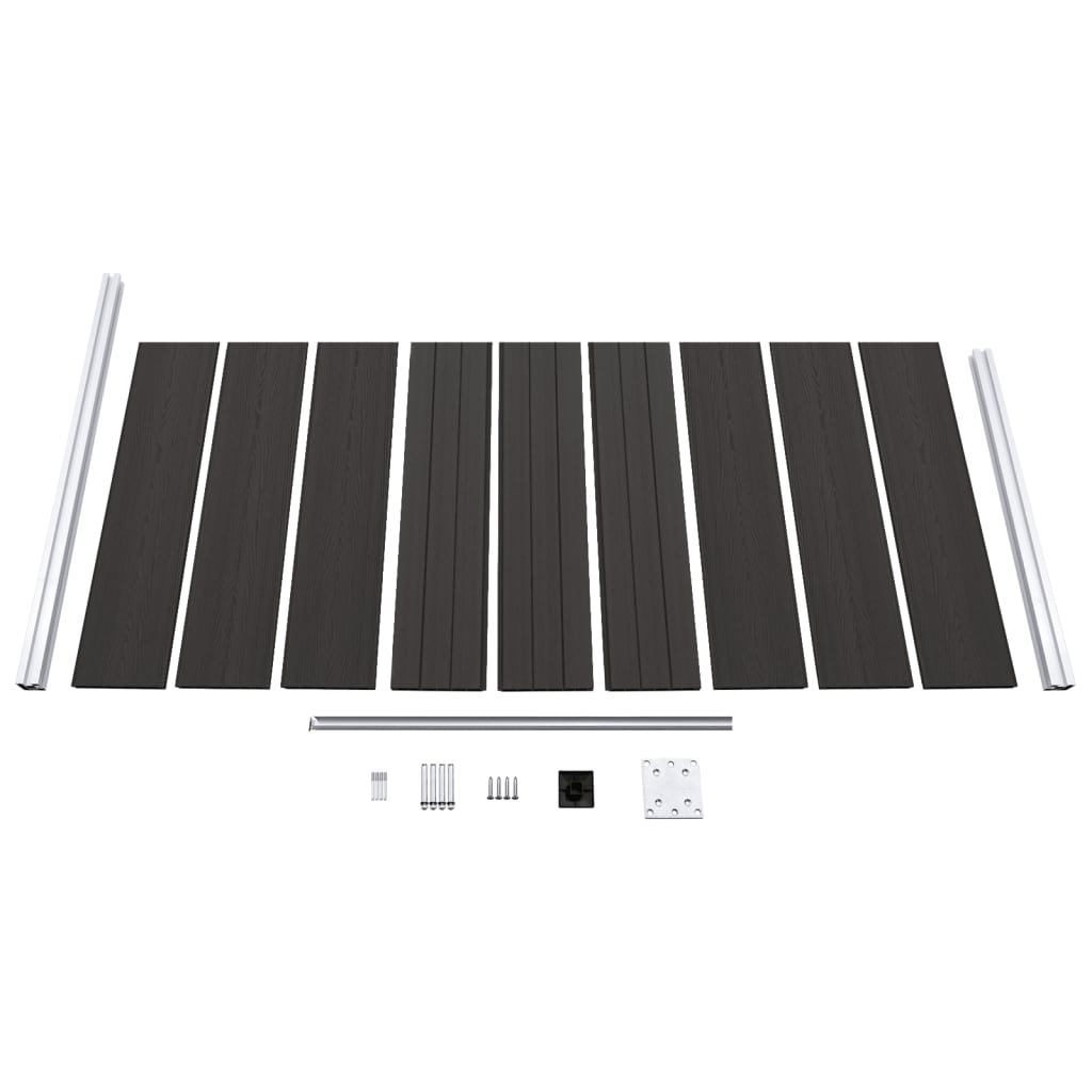 Schuttingpaneel 95x186 cm HKC zwart is nu te koop bij PeponiXL, paradijselijk wonen!