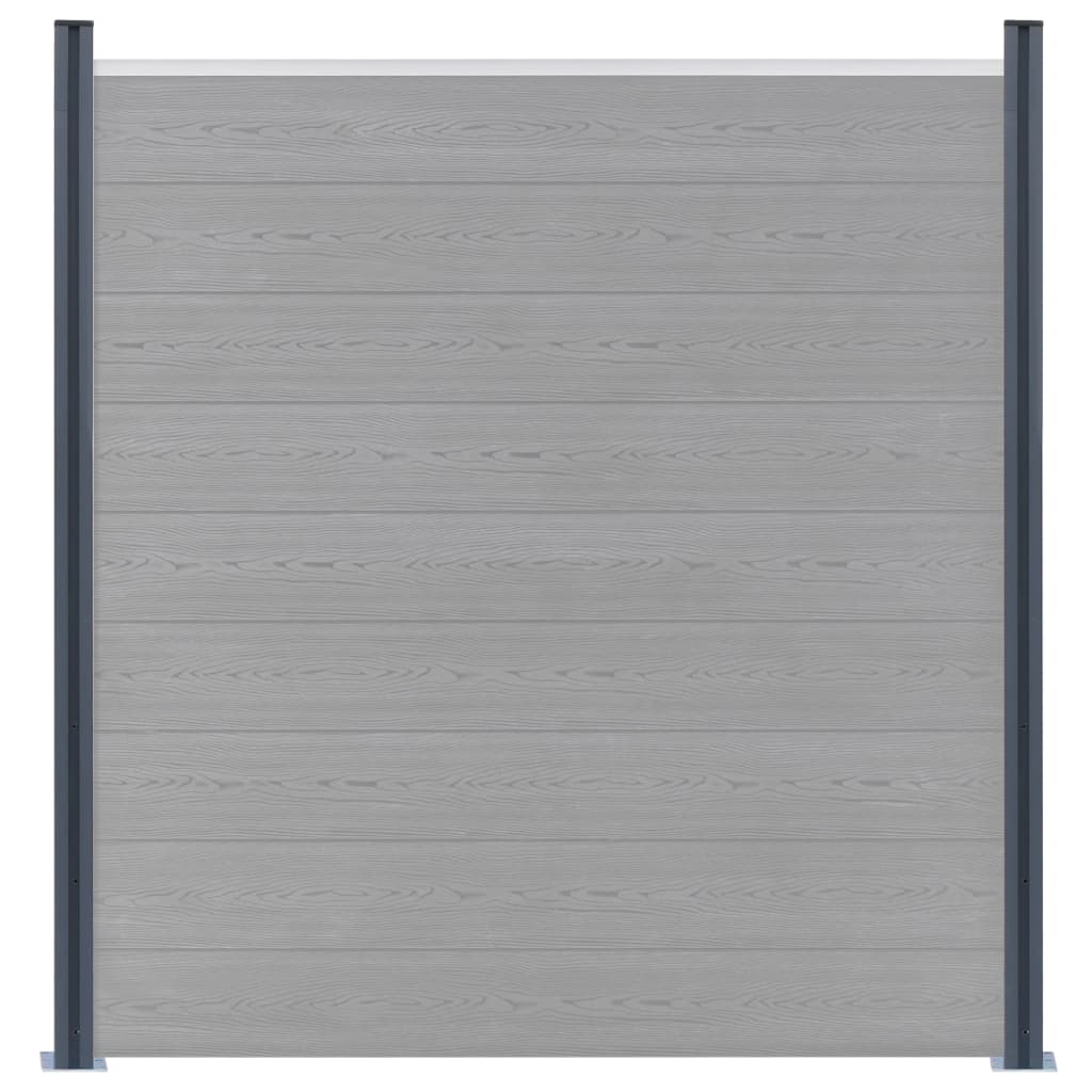 Schuttingpalen 2 st 185 cm aluminium donkergrijs is nu te koop bij PeponiXL, paradijselijk wonen!
