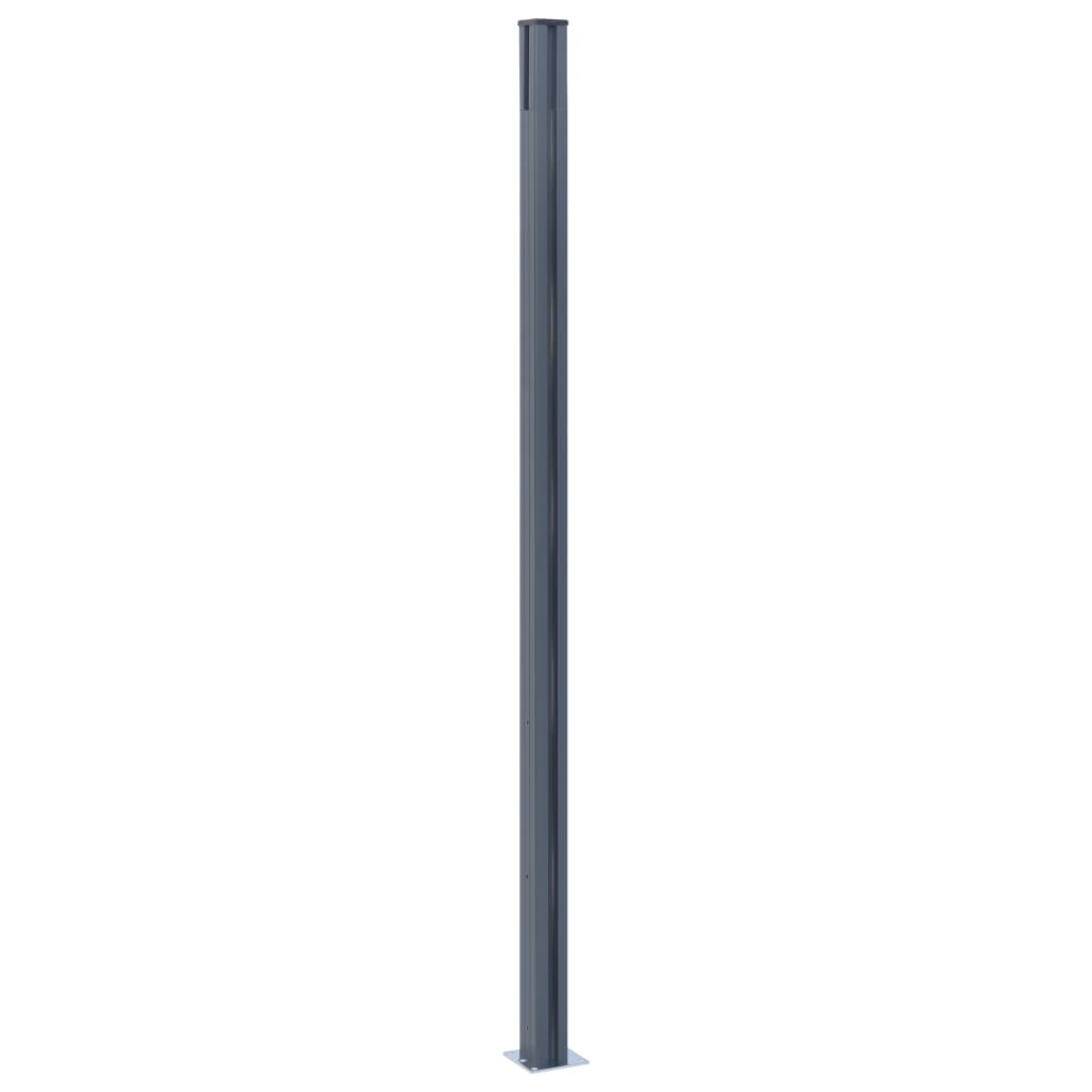 Schuttingpalen 2 st 185 cm aluminium donkergrijs is nu te koop bij PeponiXL, paradijselijk wonen!