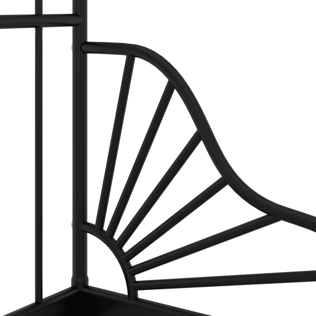 Bedframe verlengbaar metaal zwart 80x130/200 cm is nu te koop bij PeponiXL, paradijselijk wonen!