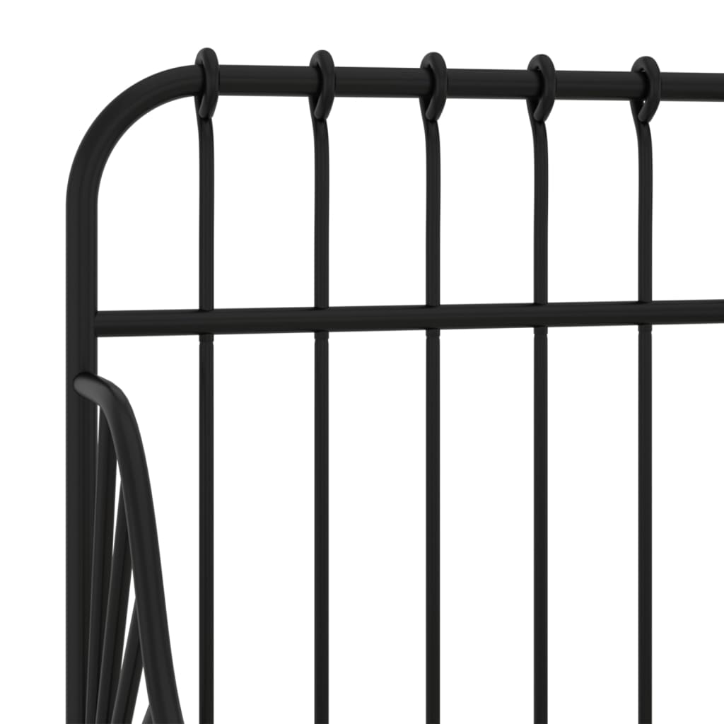 Bedframe verlengbaar metaal zwart 80x130/200 cm is nu te koop bij PeponiXL, paradijselijk wonen!