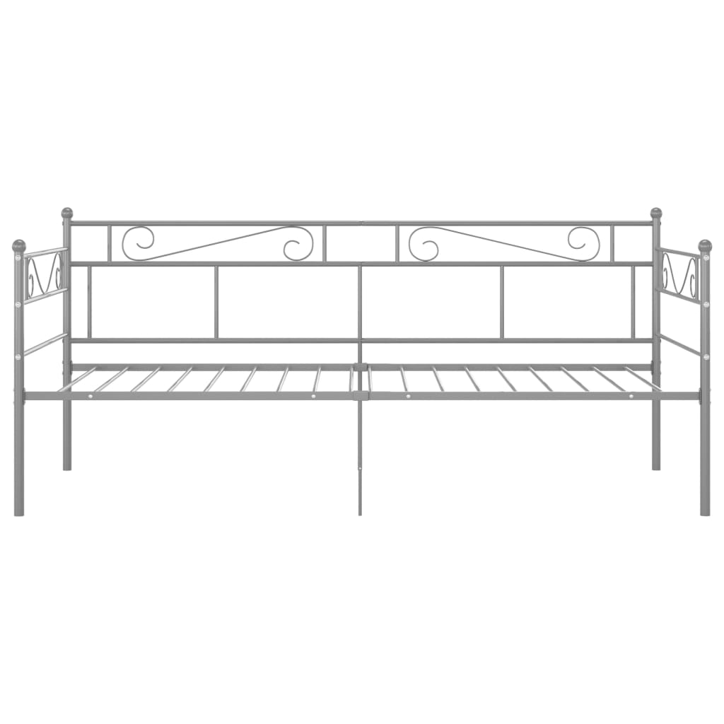 Slaapbankframe metaal grijs 90x200 cm is nu te koop bij PeponiXL, paradijselijk wonen!