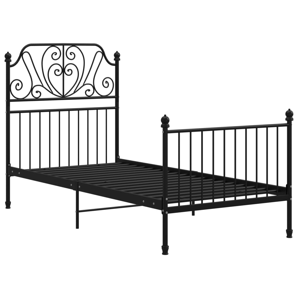 Bedframe metaal zwart 100x200 cm is nu te koop bij PeponiXL, paradijselijk wonen!