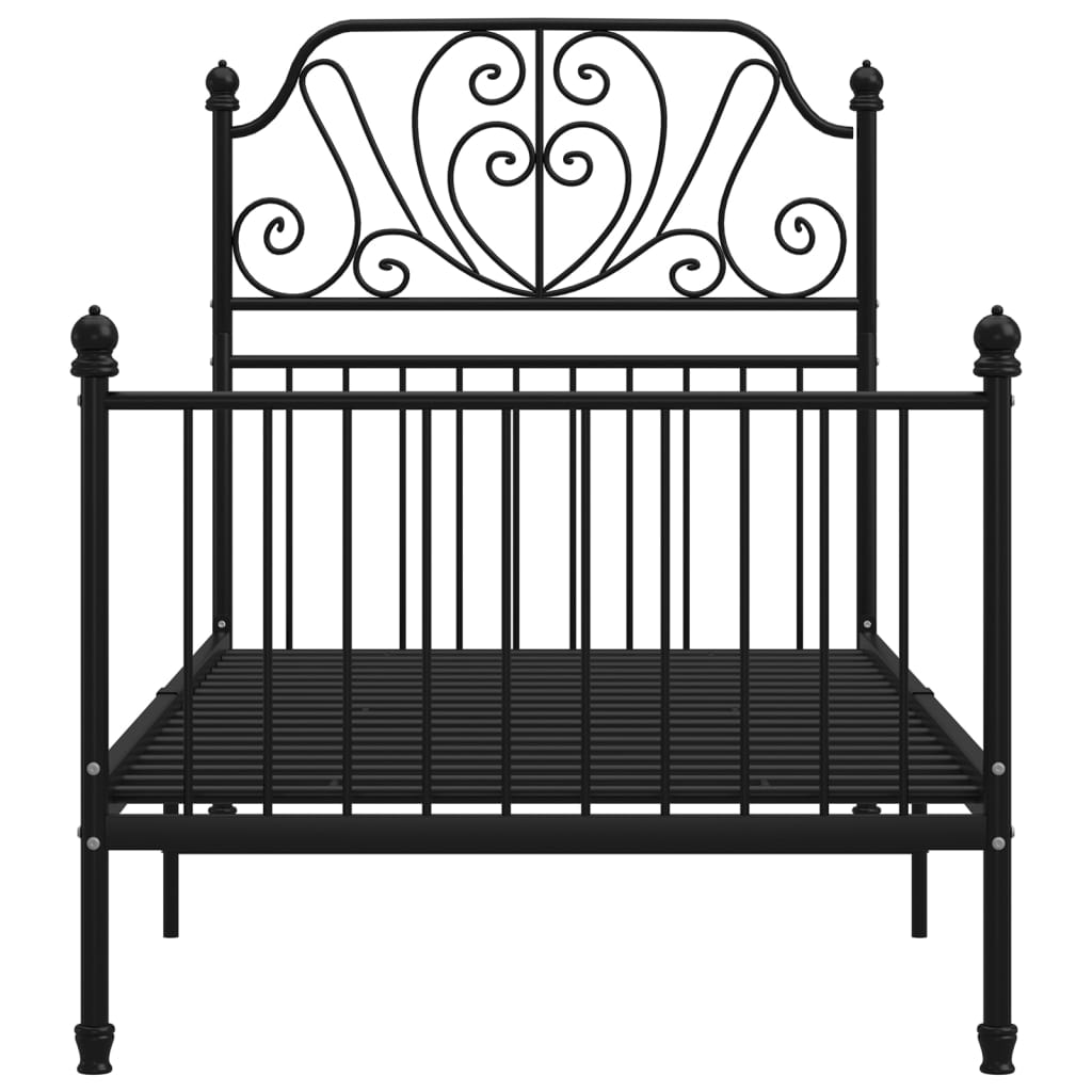 Bedframe metaal zwart 100x200 cm is nu te koop bij PeponiXL, paradijselijk wonen!