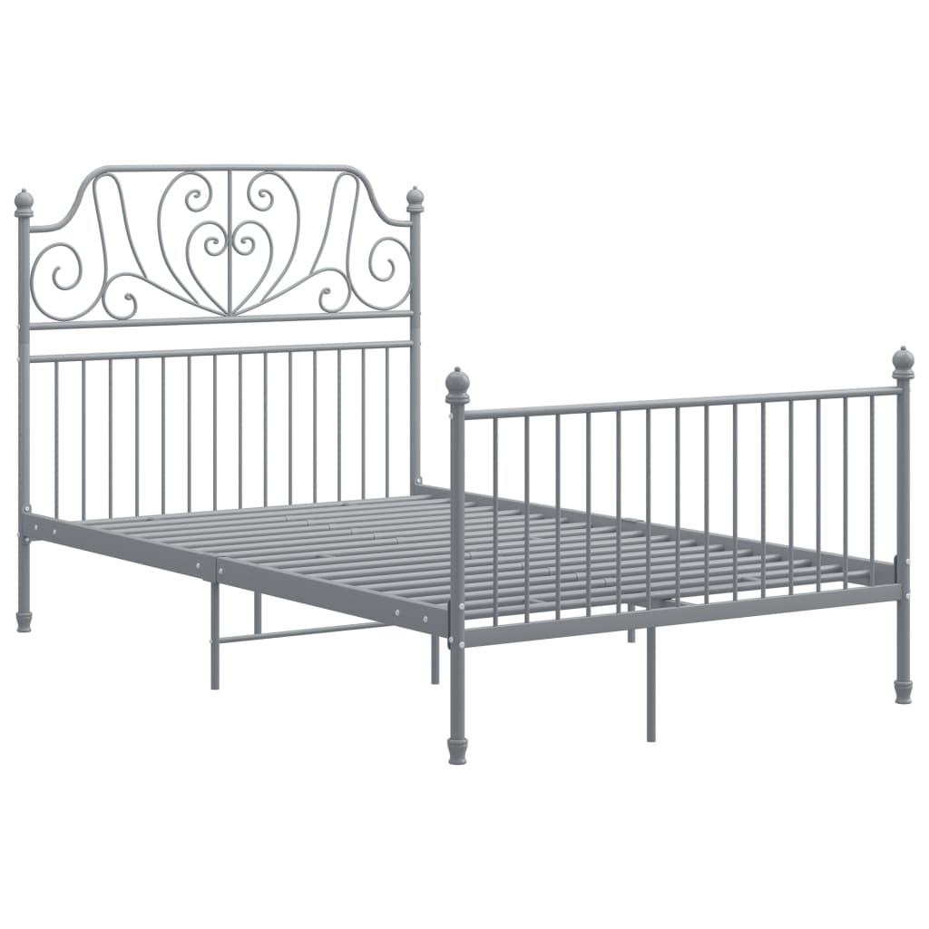 Bedframe metaal grijs 120x200 cm is nu te koop bij PeponiXL, paradijselijk wonen!