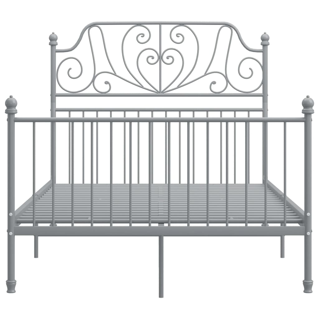 Bedframe metaal grijs 120x200 cm is nu te koop bij PeponiXL, paradijselijk wonen!