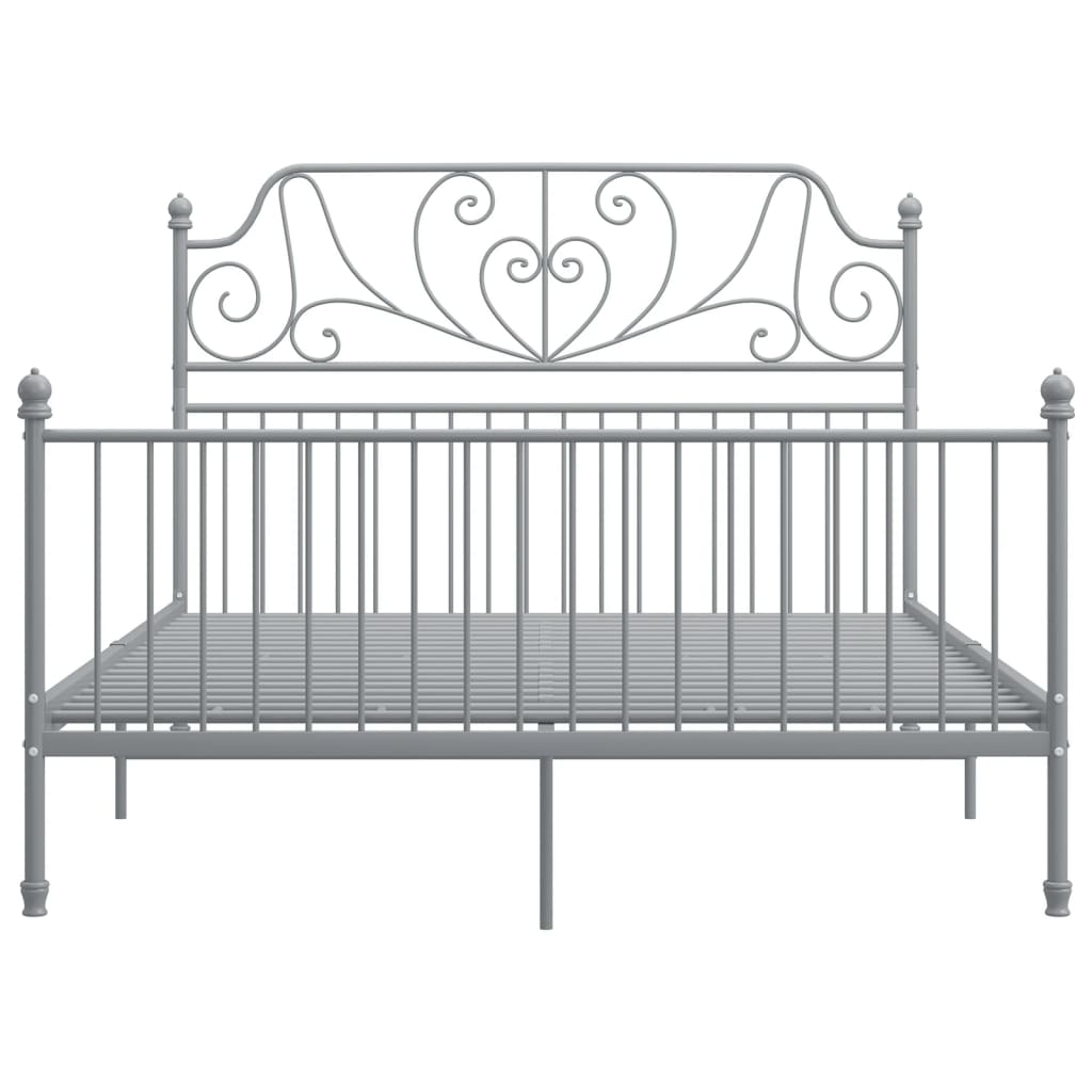 Bedframe zonder matras metaal grijs 140x200 cm is nu te koop bij PeponiXL, paradijselijk wonen!