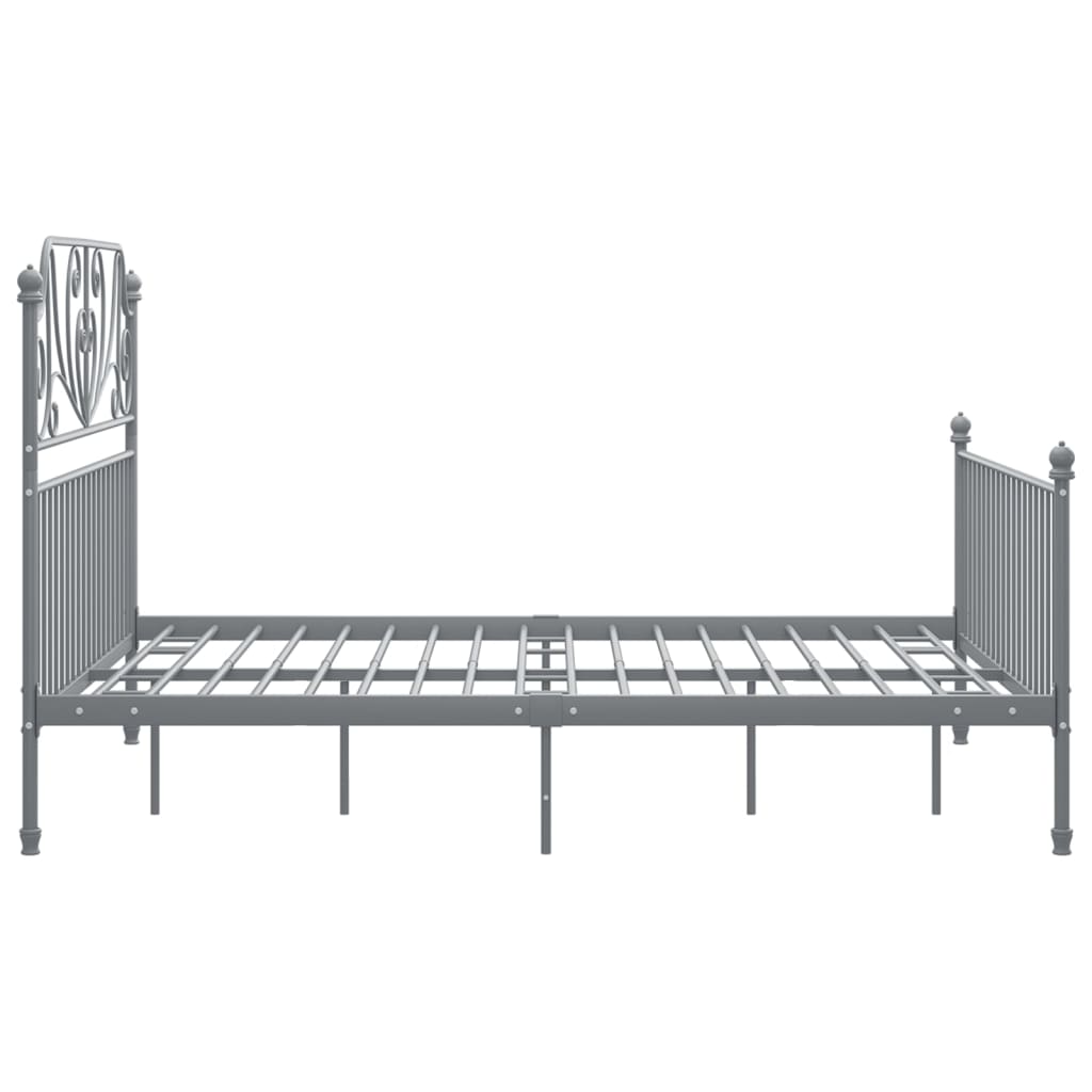 Bedframe zonder matras metaal grijs 140x200 cm is nu te koop bij PeponiXL, paradijselijk wonen!