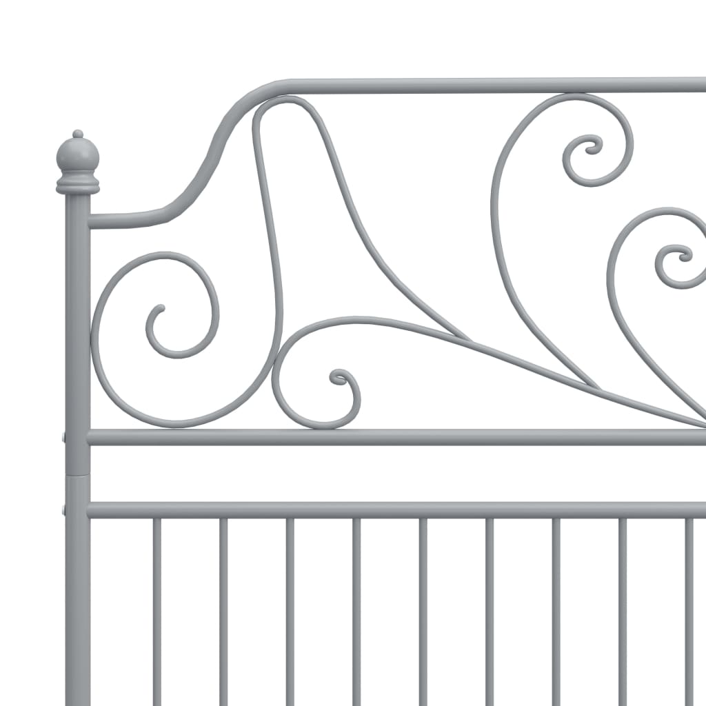 Bedframe zonder matras metaal grijs 140x200 cm is nu te koop bij PeponiXL, paradijselijk wonen!
