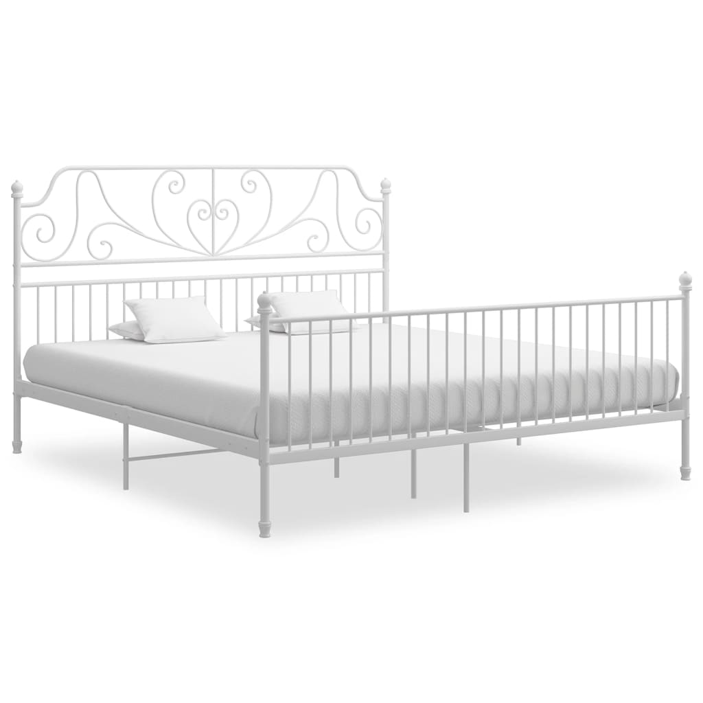 Bedframe metaal wit 180x200 cm is nu te koop bij PeponiXL, paradijselijk wonen!